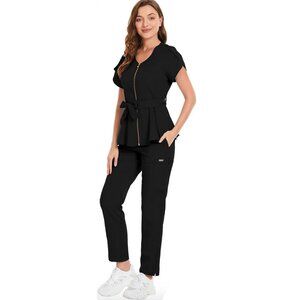 niaahinn Scrub Set for Women Medical Uniform Scrub Top & Pants (S) NWOT!